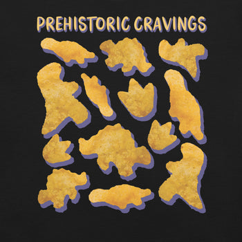 Prehistoric Cravings Dinosaur Chicken Nuggets T-Shirt Geek Nerd Advertise to Meta Design by Random Galaxy dinosaur print