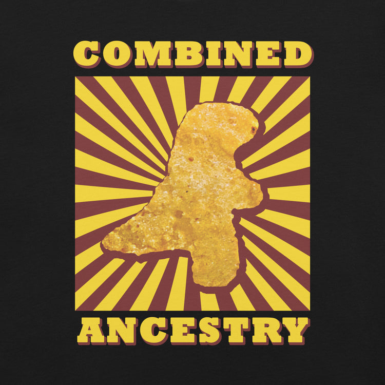 Combined Ancestry Dinosaur Nuggets T-Shirt Geek Nerd Advertise to Meta Animal Patterns Design by Random Galaxy