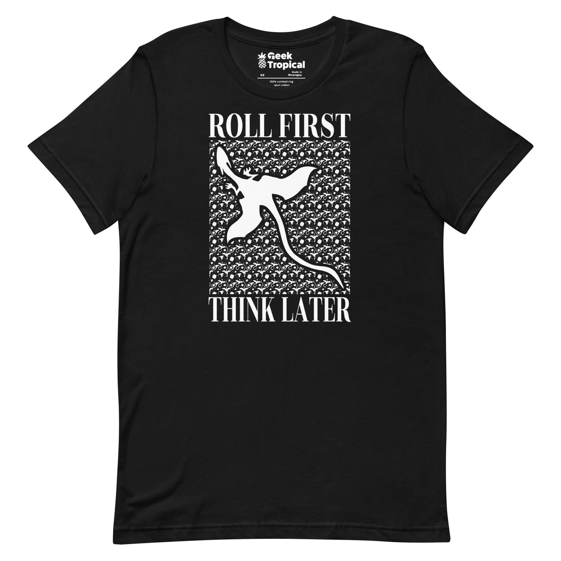 Roll First Think Later Dnd Dragons T-Shirt 1