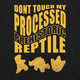 Processed Prehistoric Reptile Dinosaur Chicken Nuggets T-Shirt Geek Nerd Advertise to Meta Animal Patterns Design by Random Galaxy