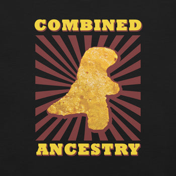 Combined Ancestry Dinosaur Chicken Nugget T-Shirt Geek Nerd Advertise to Meta Animal Patterns Design by Random Galaxy