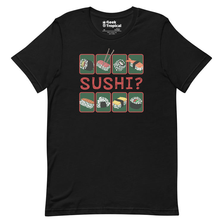 Sushi T-Shirt Geek Nerd Advertise to Meta Design by Claire Murphy Elle