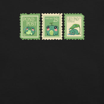 Raining Frogs Stamps T-Shirt Geek Nerd Advertise to Meta Animal Patterns Design by Ardi Tong