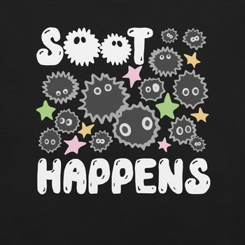 Soot Happens Sootsprites Anime T-Shirt Geek Nerd Advertise to Meta Anime Design by Heather Davenport