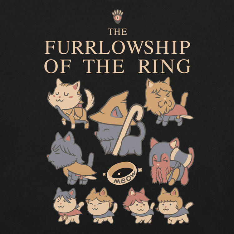 The Furrlowship of the Ring T-Shirt Geek Nerd Advertise to Meta Animal Patterns Book Prints
