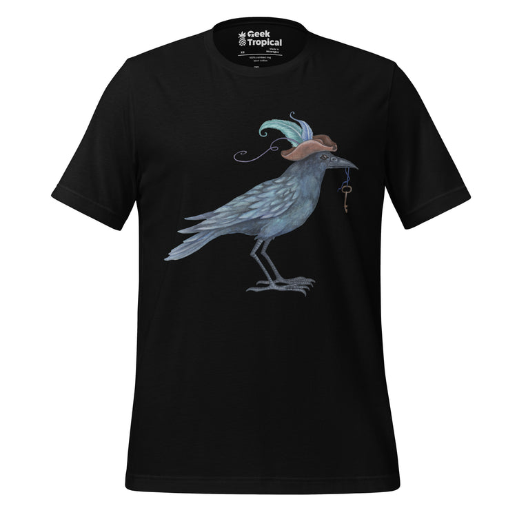 Fancy Crow T-Shirt Geek Nerd Advertise to Meta Animal Patterns Design by Amy Brown