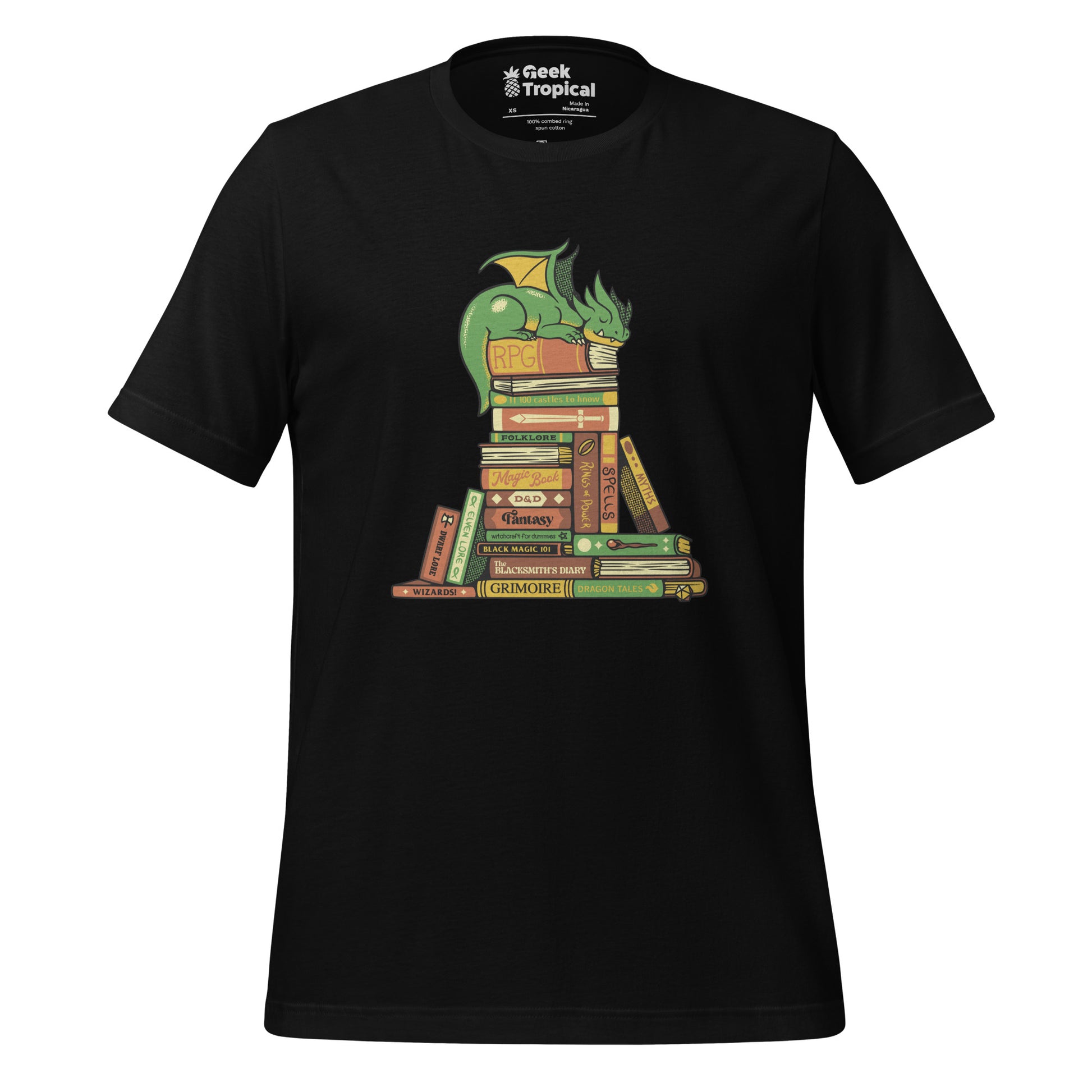 Book Hoarder Dragon T-Shirt 4