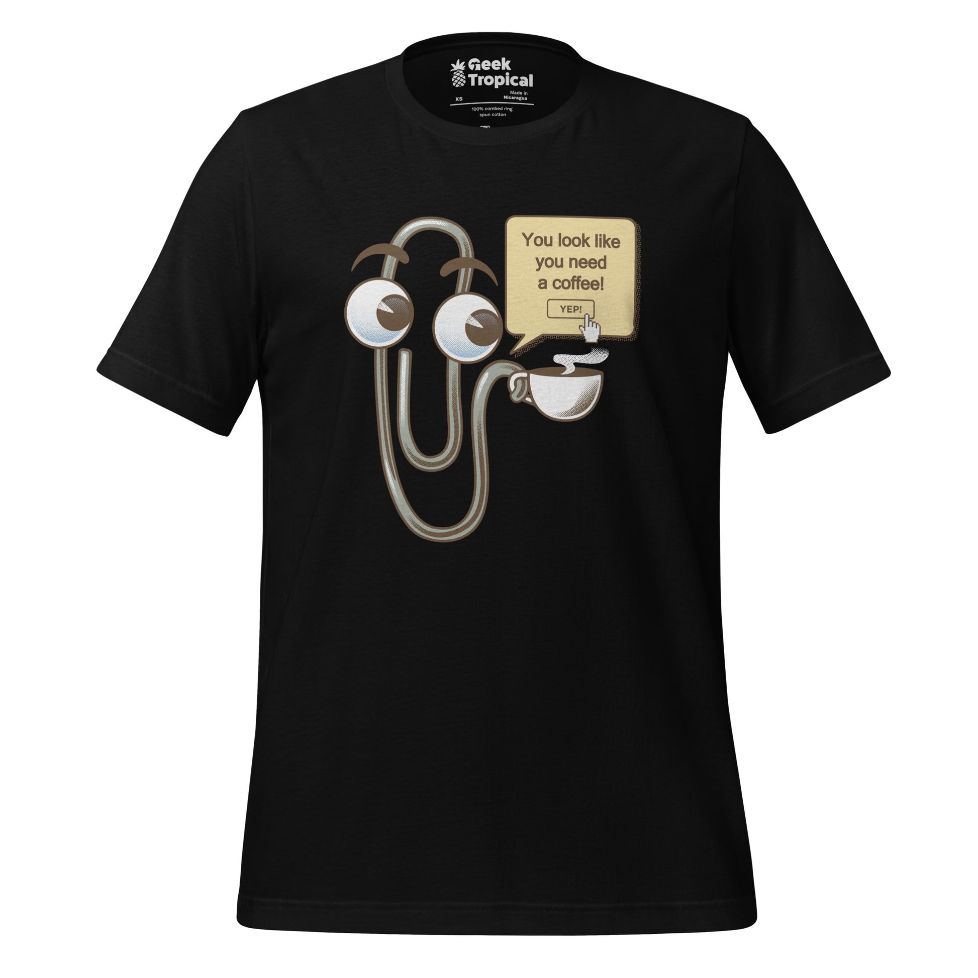 Clippy You Need a Coffee T-Shirt 4