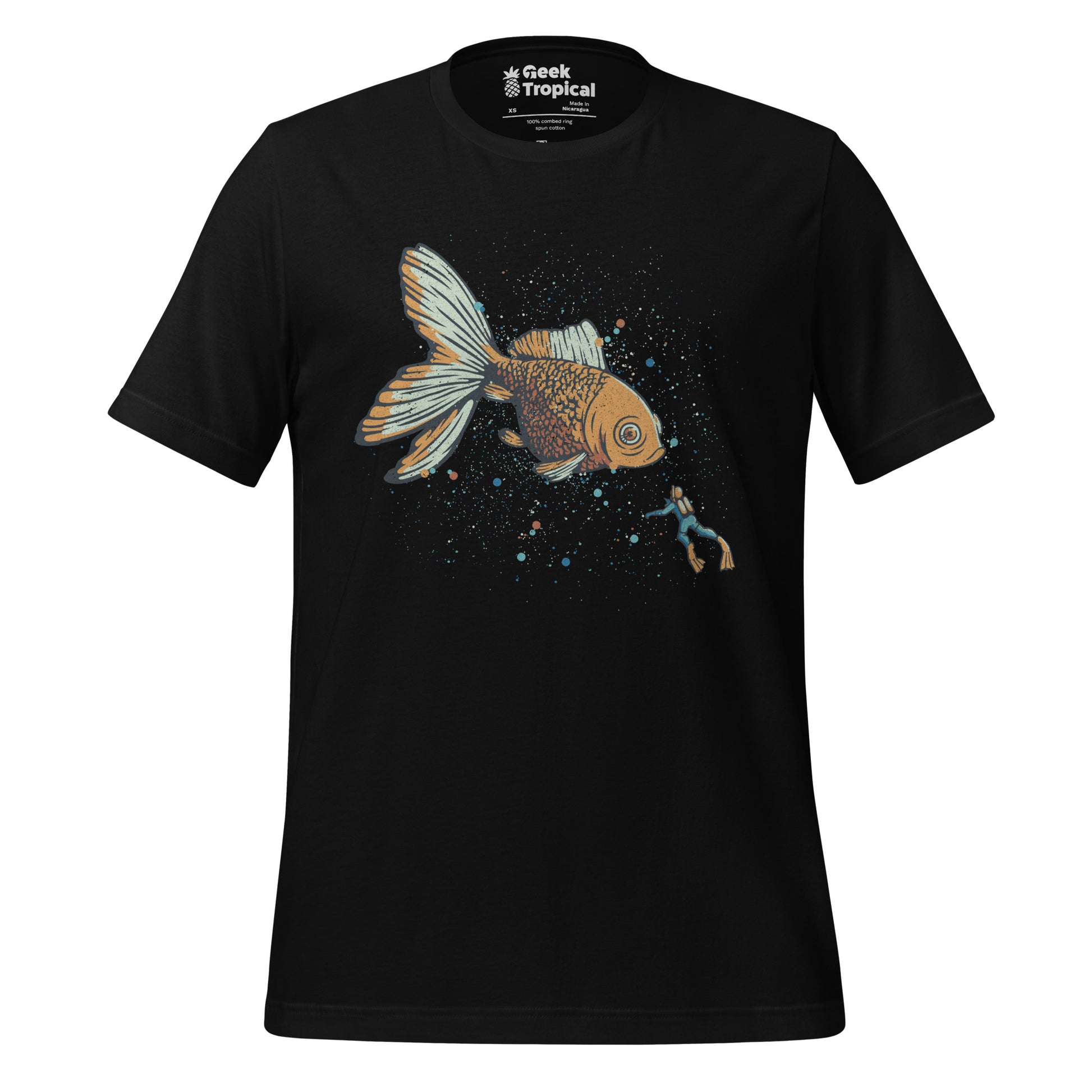 Golden Fish Scuba Diver T-Shirt 4