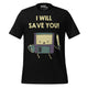 Floppy Disk Knight I Will Save You T-Shirt Geek Nerd Advertise to Meta computer print Design by Tobe Fonseca