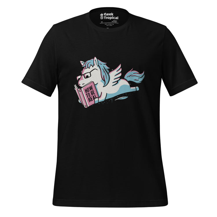 Be Realistic T-Shirt Geek Nerd Advertise to Meta Book Prints Design by Tobe Fonseca