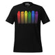 Rainbow RPG Dice T-Shirt Geek Nerd Advertise to Meta board game print Design by Offworld Designs
