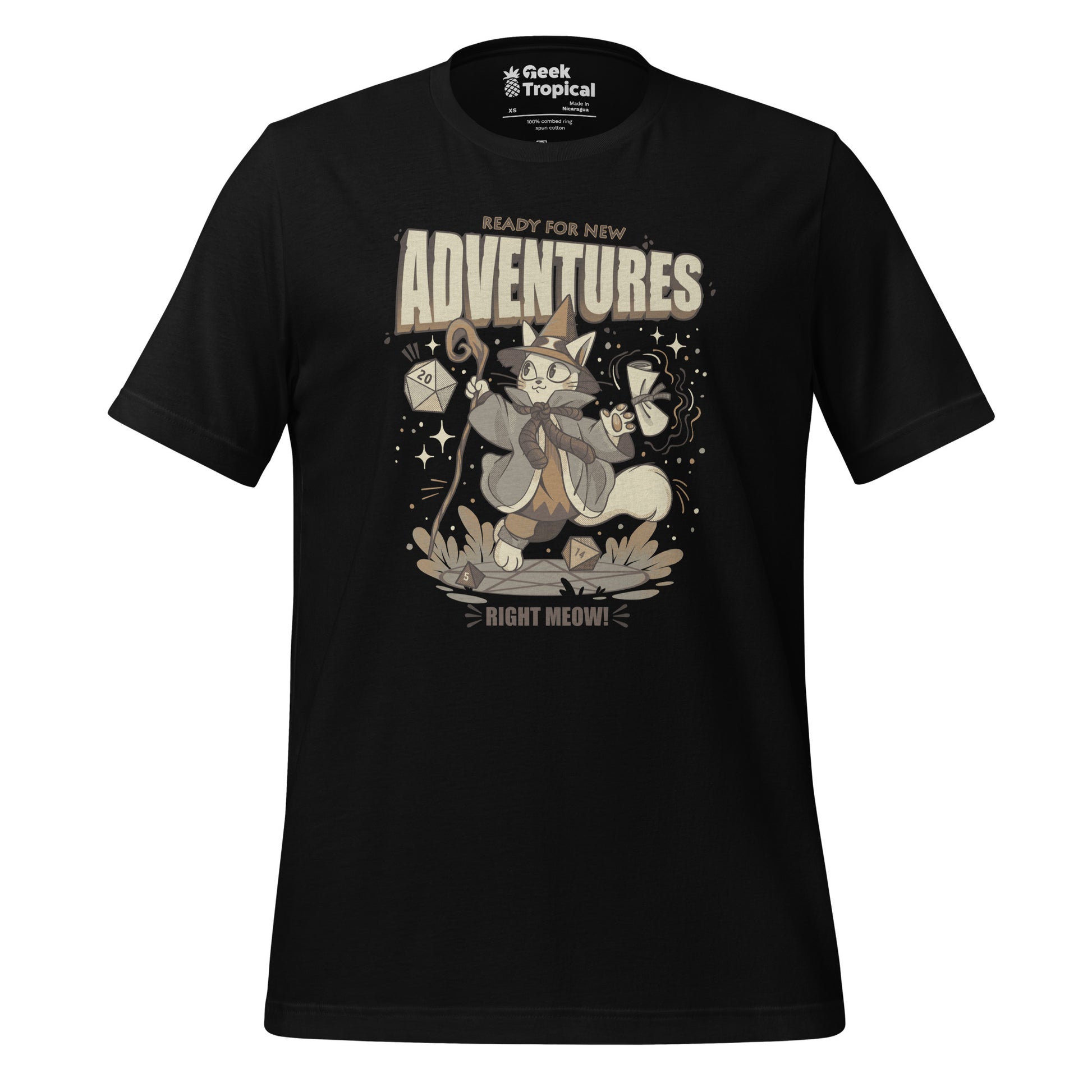 Wizard Cat Ready For Adventure Light T-Shirt 4