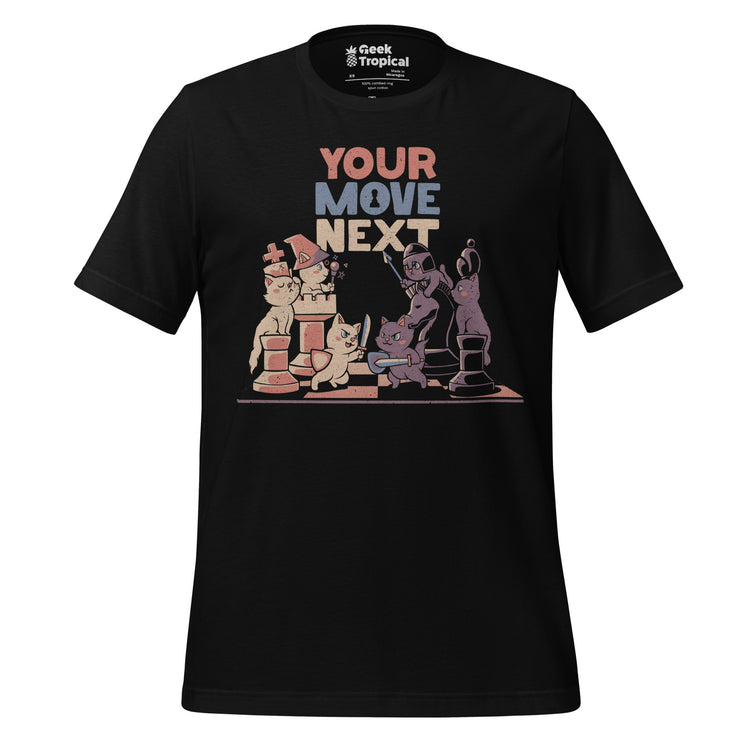 Cat Chess Pieces T-Shirt Geek Nerd Advertise to Meta Animal Patterns board game print