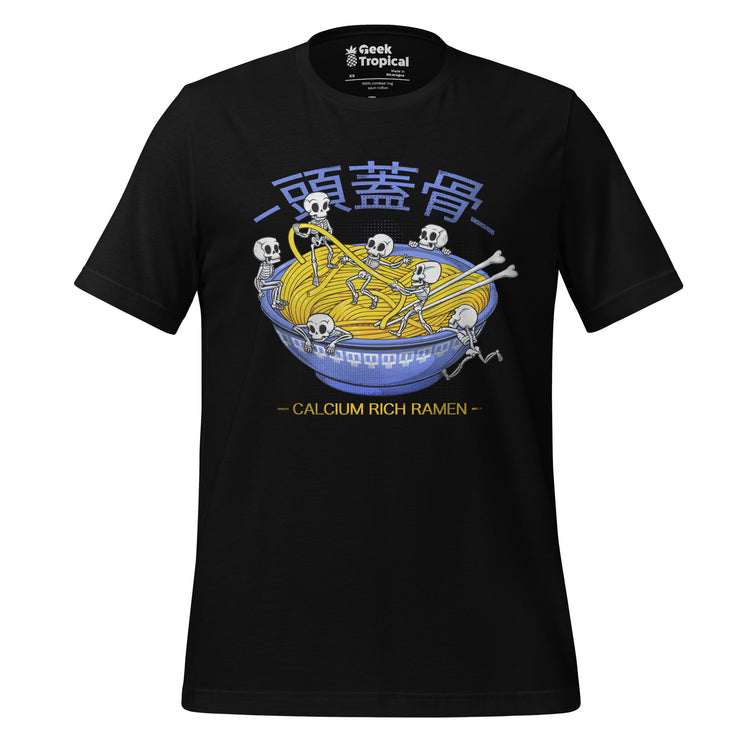 Kawaii Anime Ramen Skeleton T-Shirt Geek Nerd Advertise to Meta Anime Design by Tobe Fonseca