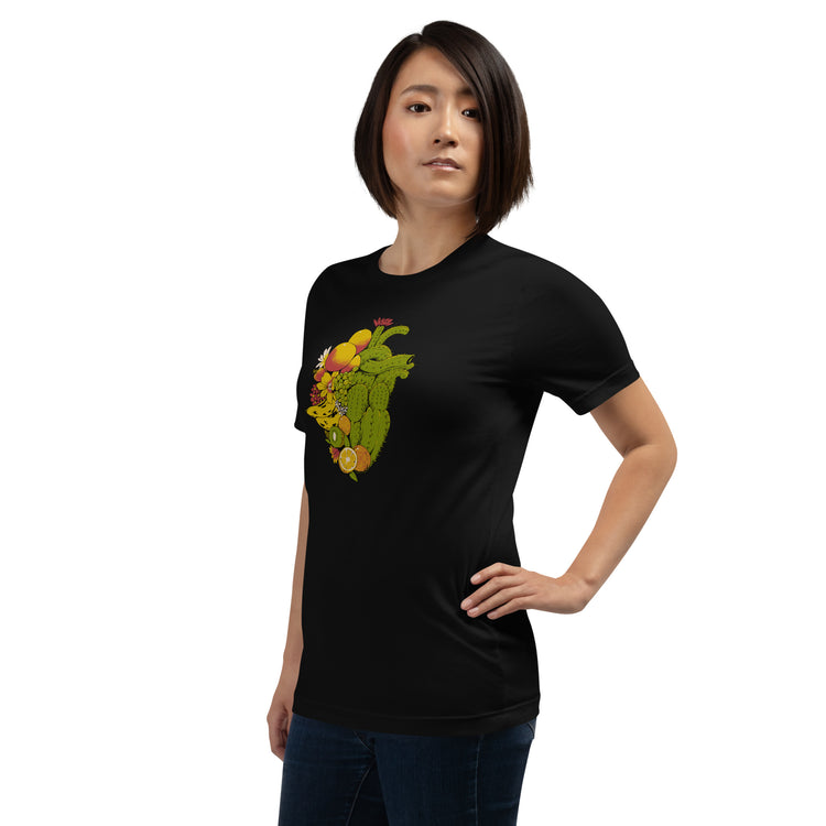 Tropical Heart T-Shirt Geek Nerd Advertise to Meta Botany Print Design by Tobe Fonseca
