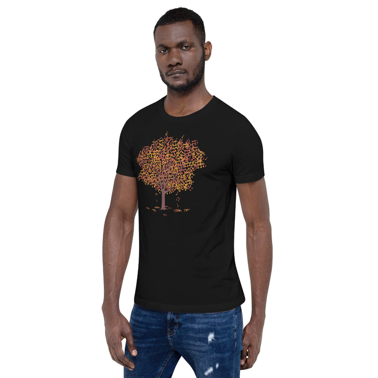 Tree Musical Notes Autumn Song T-Shirt Geek Nerd Advertise to Meta Botany Print Design by Tobe Fonseca