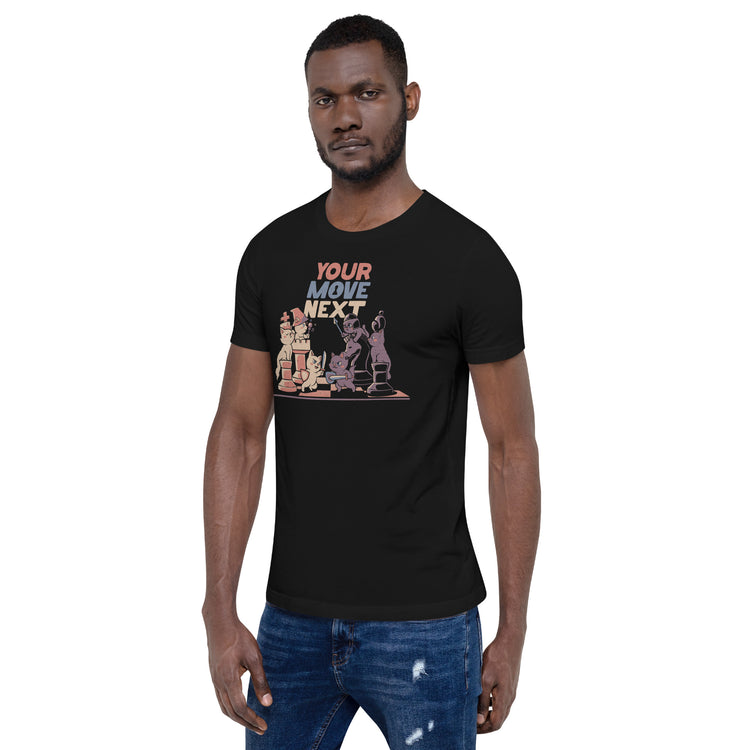 The Chess Cat King T-Shirt Geek Nerd Advertise to Meta Animal Patterns board game print