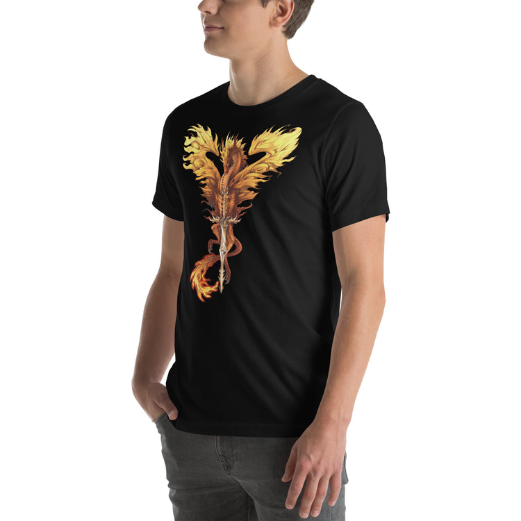 Dragonblade FLAMEBLADE T-Shirt Geek Nerd Advertise to Meta Design by Ruth Thompson Fantasy Prints