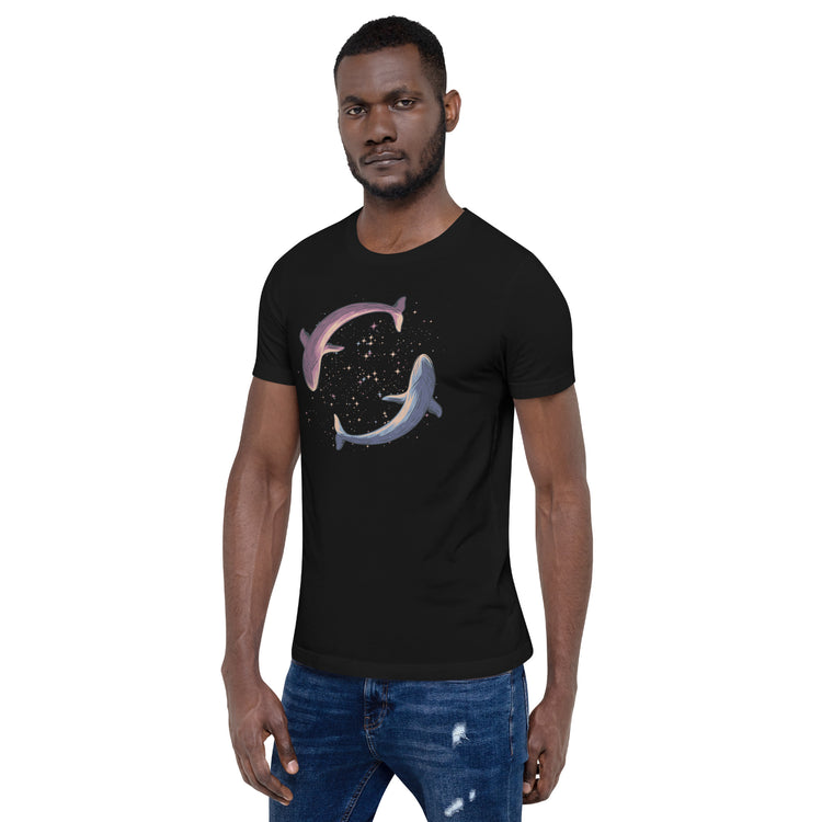 Stars of Sea Whale Astronaut T-Shirt Geek Nerd Advertise to Meta Animal Patterns Design by Tobe Fonseca