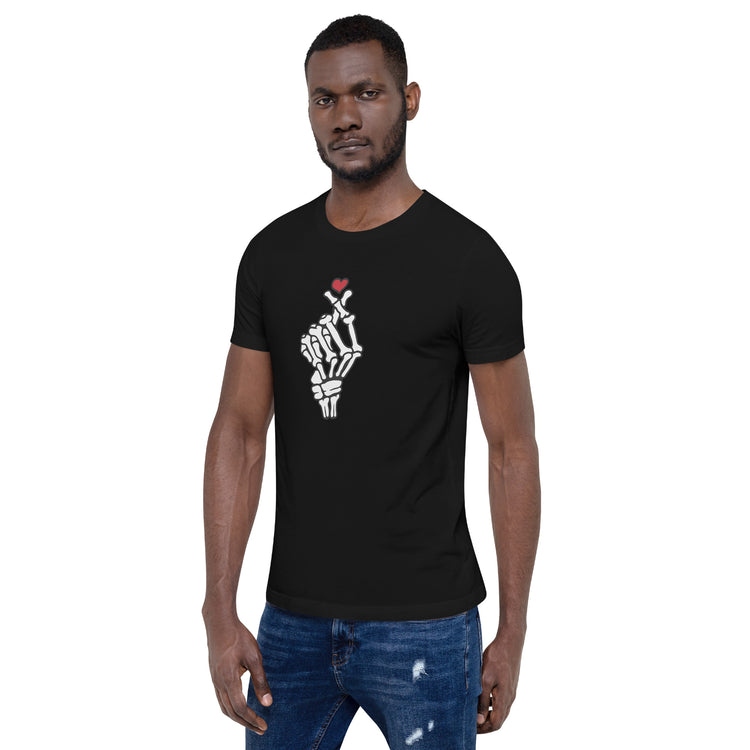 Skeleton Heart Hand T-Shirt Geek Nerd Advertise to Meta Design by Tobe Fonseca FLOW DESC WRITING