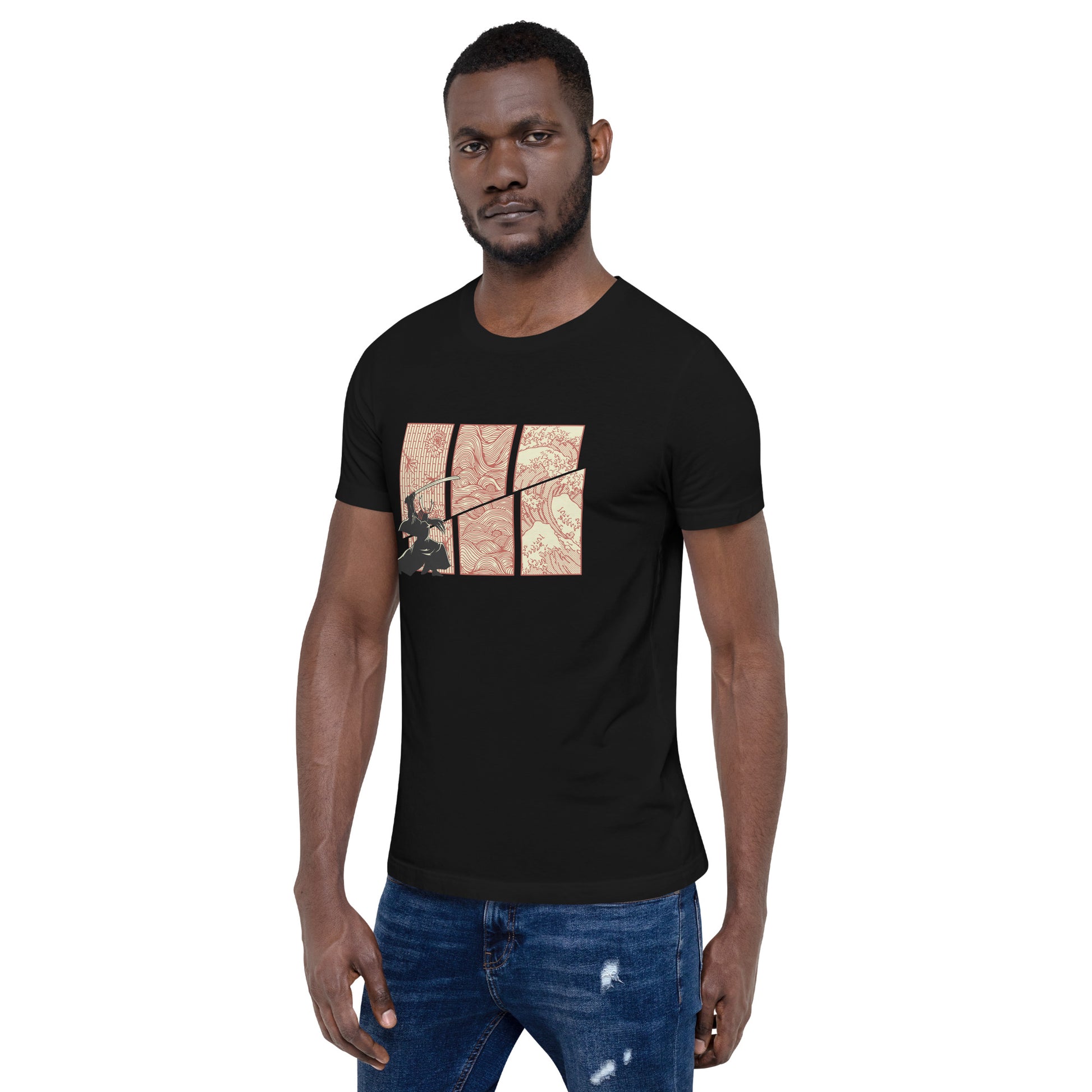 Japanese Samurai Kanagawa Wave T-Shirt Geek Nerd Advertise to Meta Anime Design by Tobe Fonseca