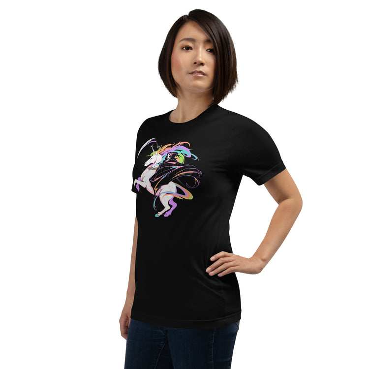 Death Unicorn T-Shirt Geek Nerd Advertise to Meta Design by Tobe Fonseca Fantasy Prints