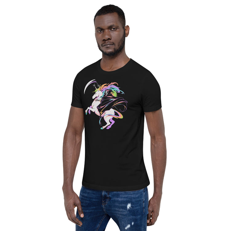 Death Unicorn T-Shirt Geek Nerd Advertise to Meta Design by Tobe Fonseca Fantasy Prints