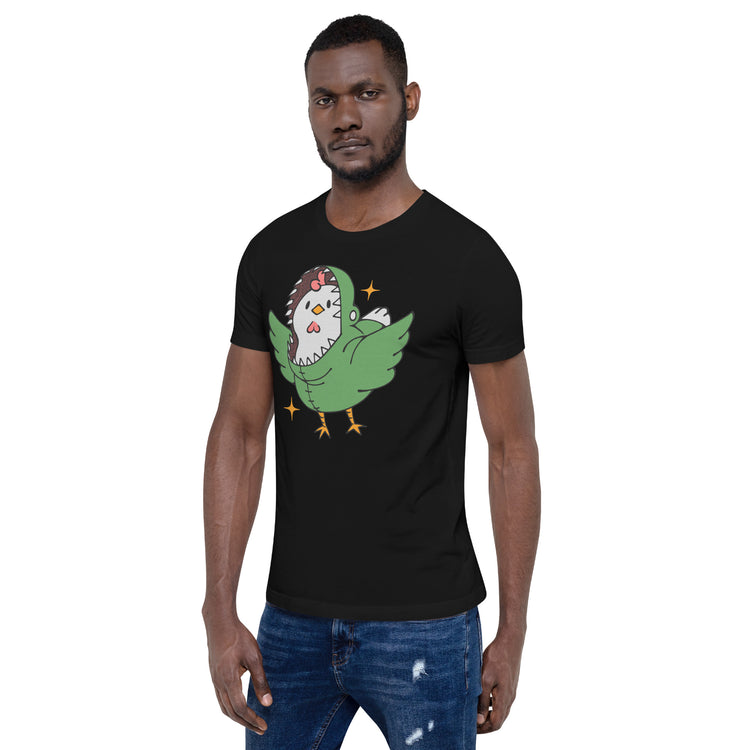 Chickenossauro Rex T-Shirt Geek Nerd Advertise to Meta Animal Patterns Design by Tobe Fonseca