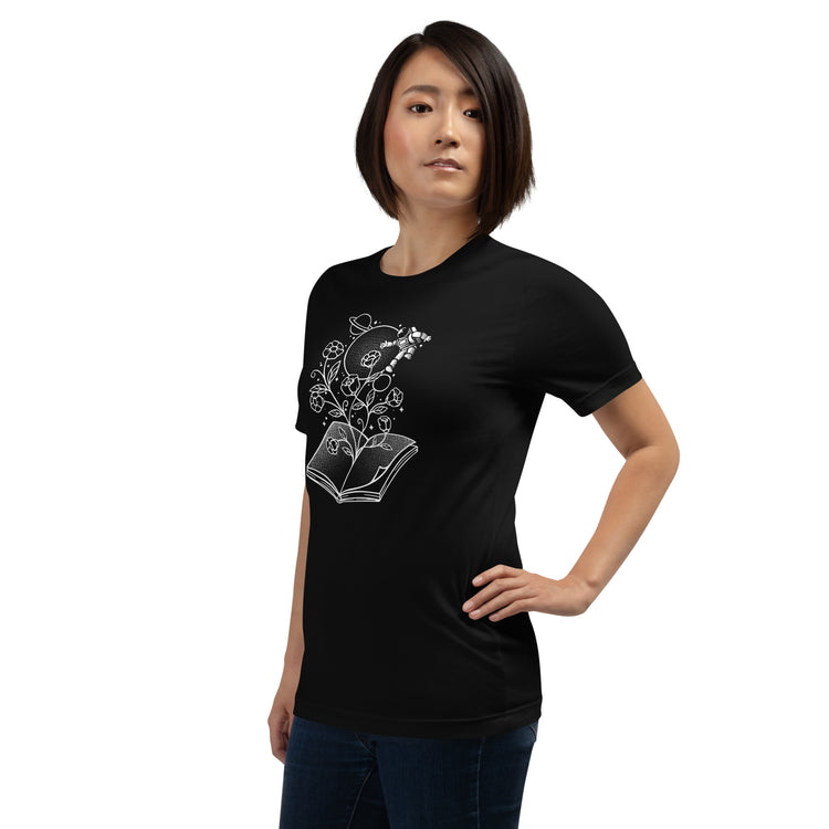 Book Garden Minimalist T-Shirt Geek Nerd Advertise to Meta Book Prints Botany Print