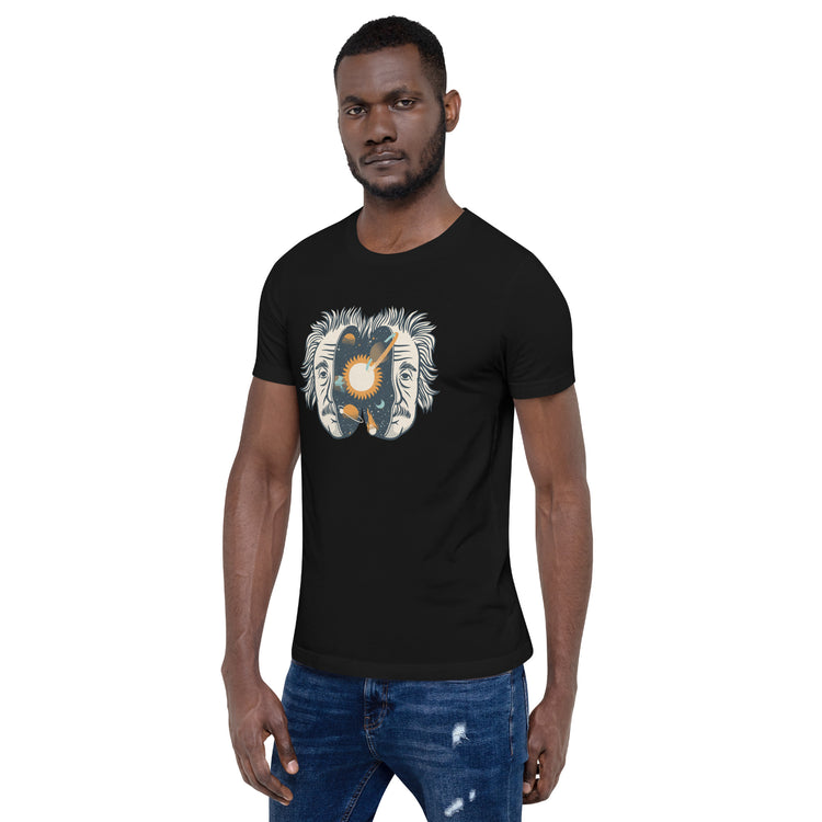 Albert Einstein Head Universe Physics T-Shirt Geek Nerd Advertise to Meta Design by Tobe Fonseca FLOW DESC WRITING