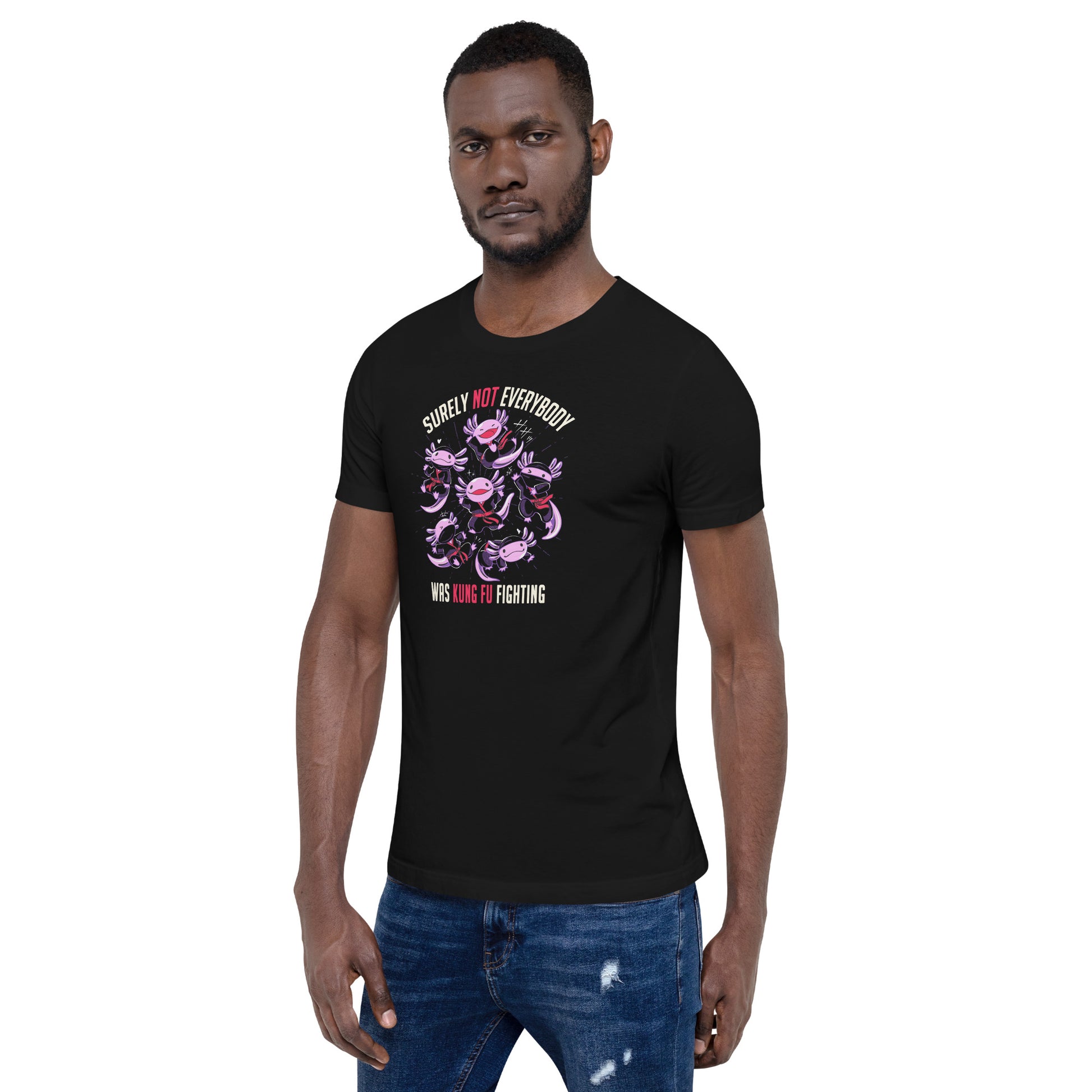 Axolotl Funny Kung Fu Fighting T-shirt Geek Nerd Animal Patterns Design by Tobe Fonseca Funny Prints