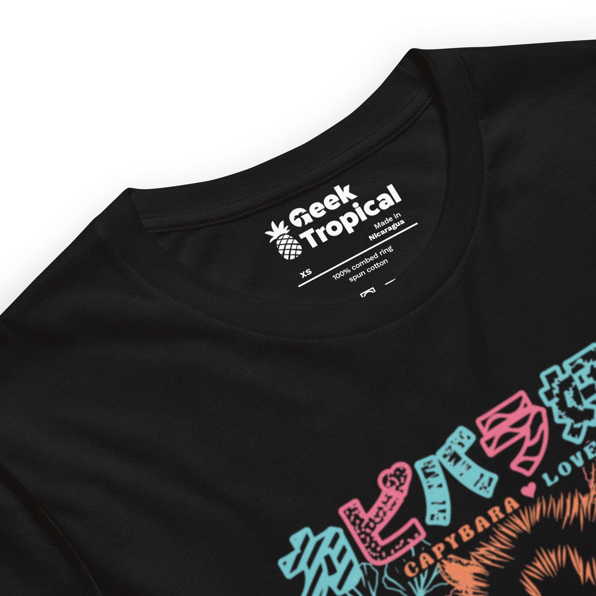 Capybara Neon Ramen T-Shirt Geek Nerd Animal Patterns Anime Design by Tobe Fonseca