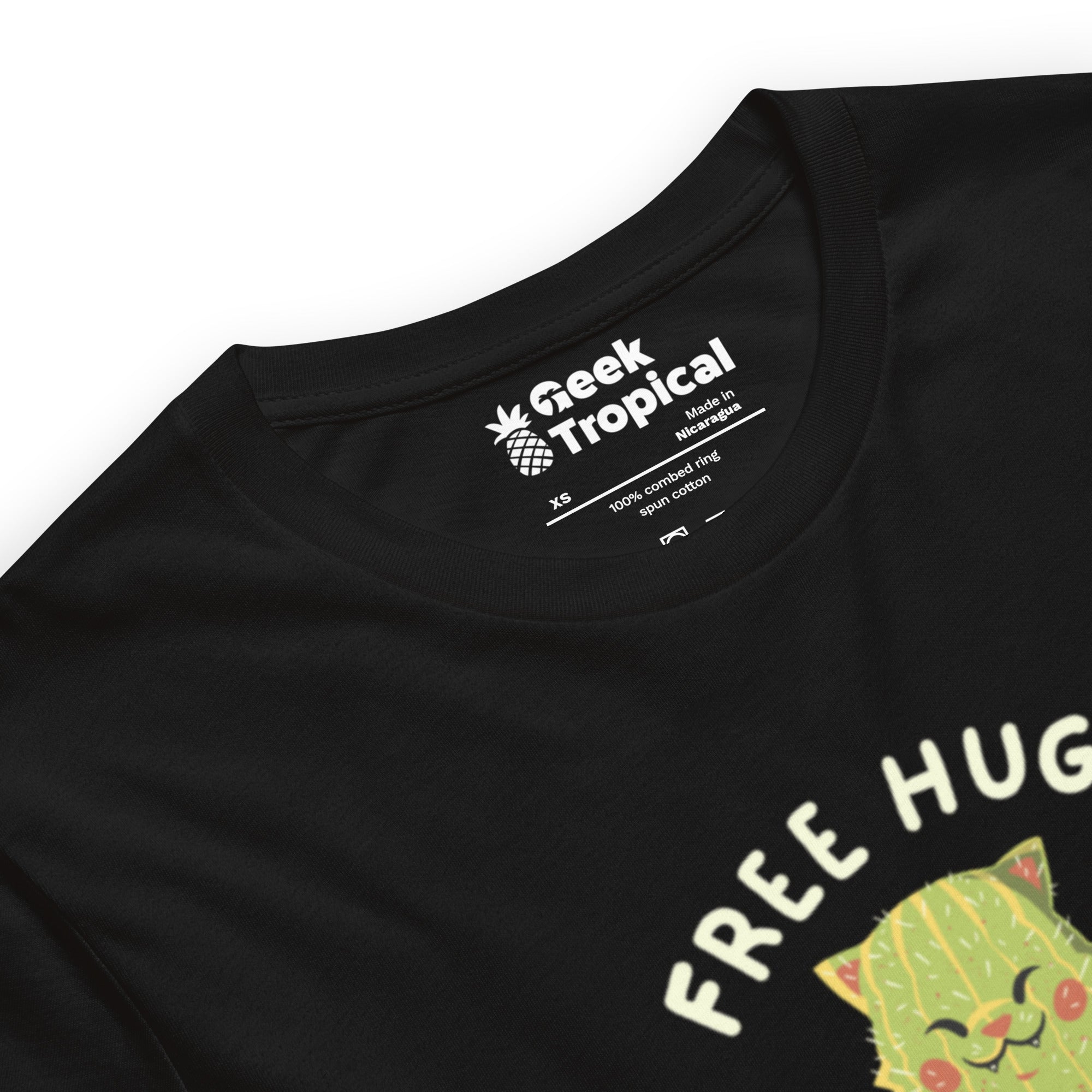 Cat - ctus Free Hugs T-Shirt Geek Nerd Animal Patterns Botany Print Design by Tobe Fonseca