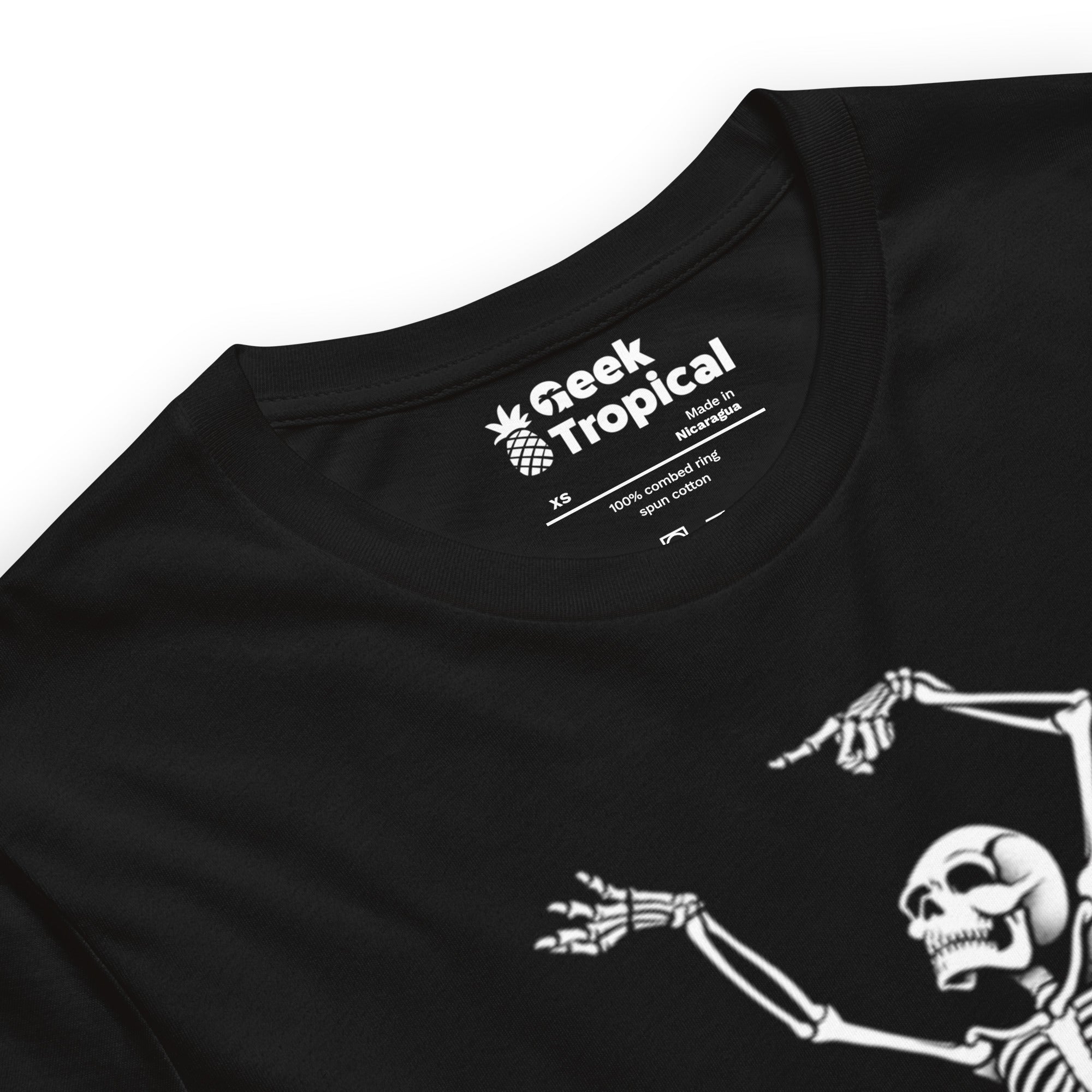 Dancing Skeleton T-Shirt Geek Nerd Design by Tobe Fonseca FLOW DESC WRITING Funny Prints