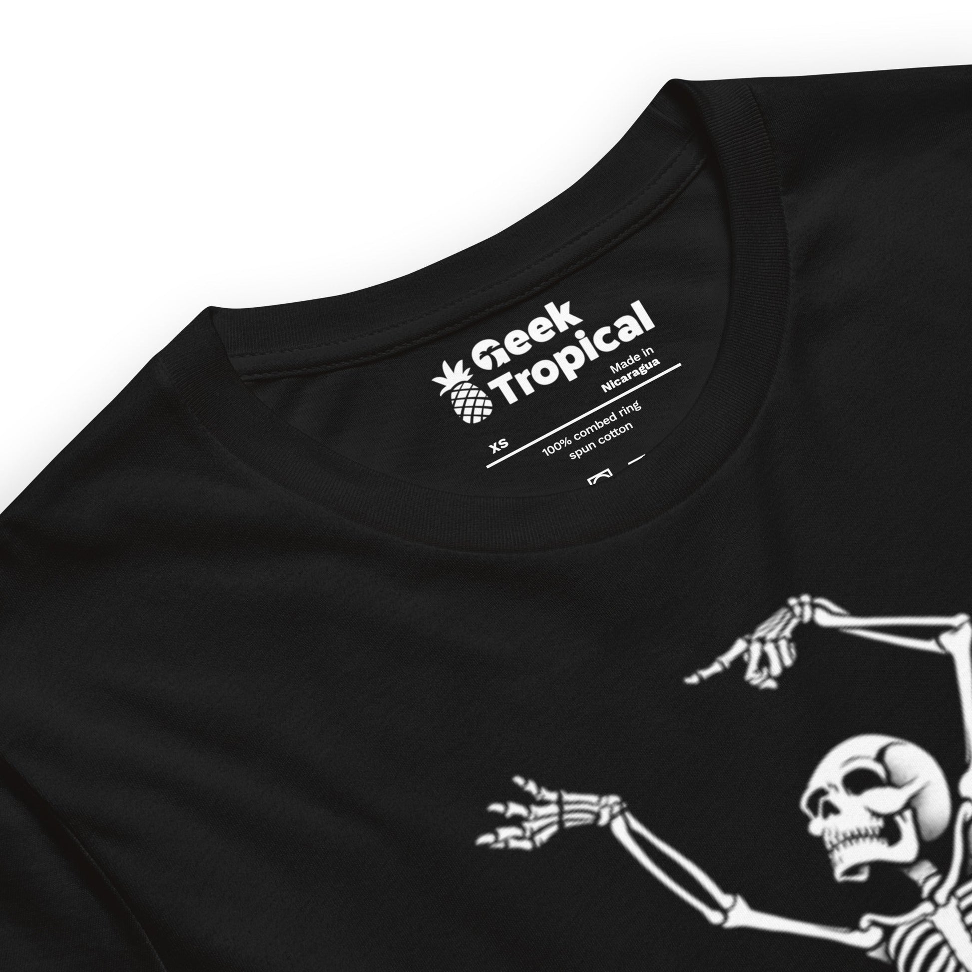 Dancing Skeleton T-Shirt Geek Nerd Design by Tobe Fonseca FLOW DESC WRITING Funny Prints