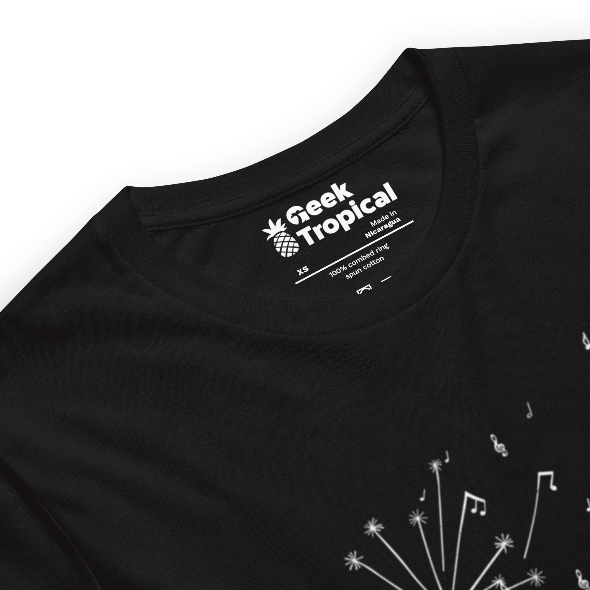 Dandelion Musical Notes T-Shirt Geek Nerd Botany Print Design by Tobe Fonseca FLOW DESC WRITING