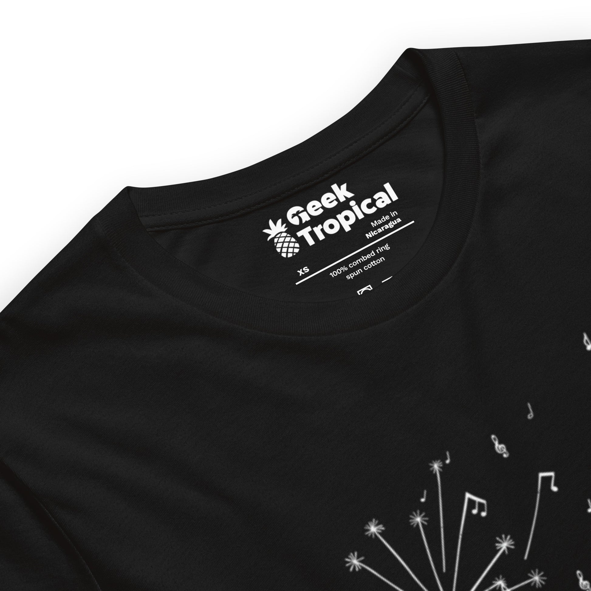 Dandelion Musical Notes T-Shirt Geek Nerd Botany Print Design by Tobe Fonseca FLOW DESC WRITING