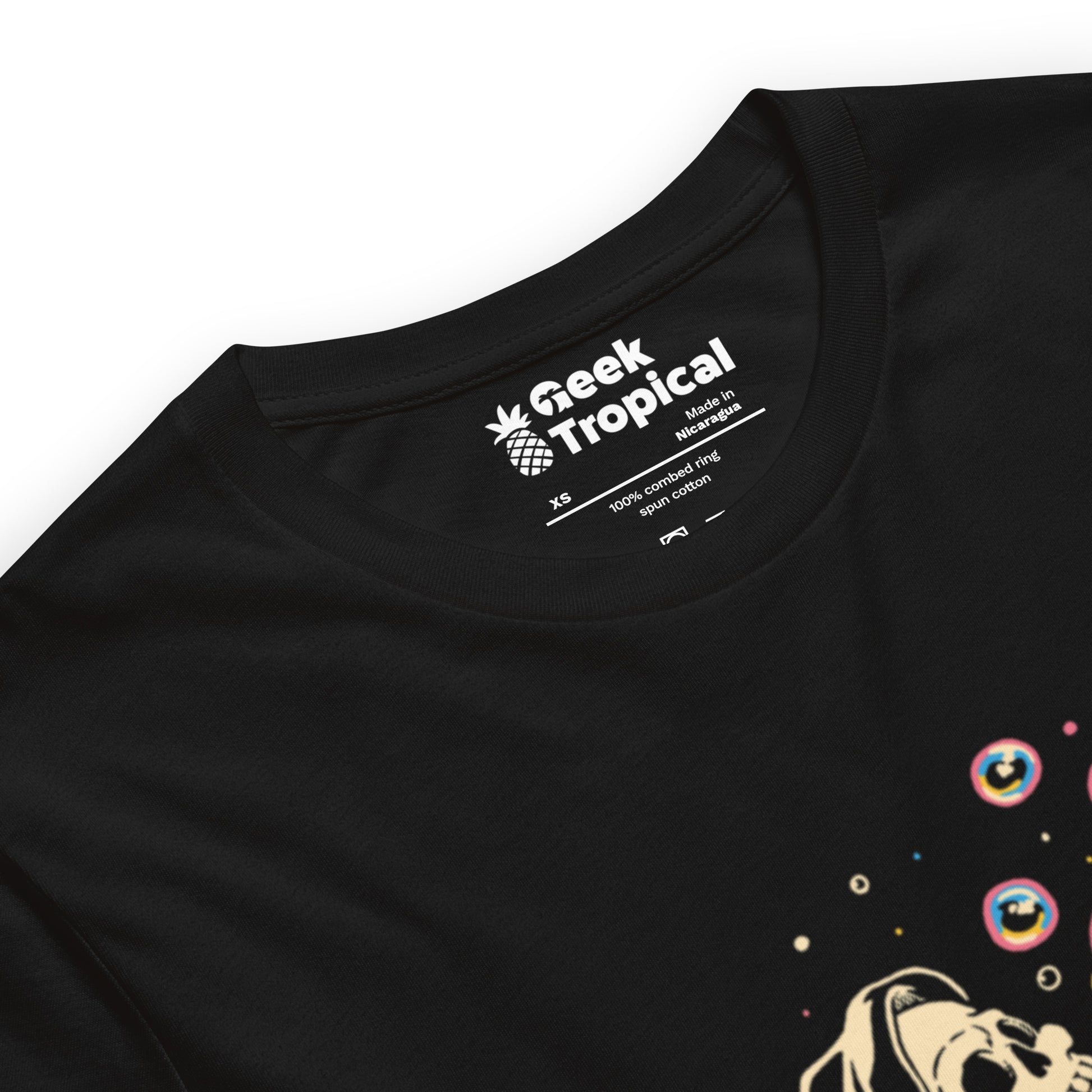 Death Blowing Bubbles T-Shirt Geek Nerd Design by Tobe Fonseca Fantasy Prints FLOW DESC WRITING