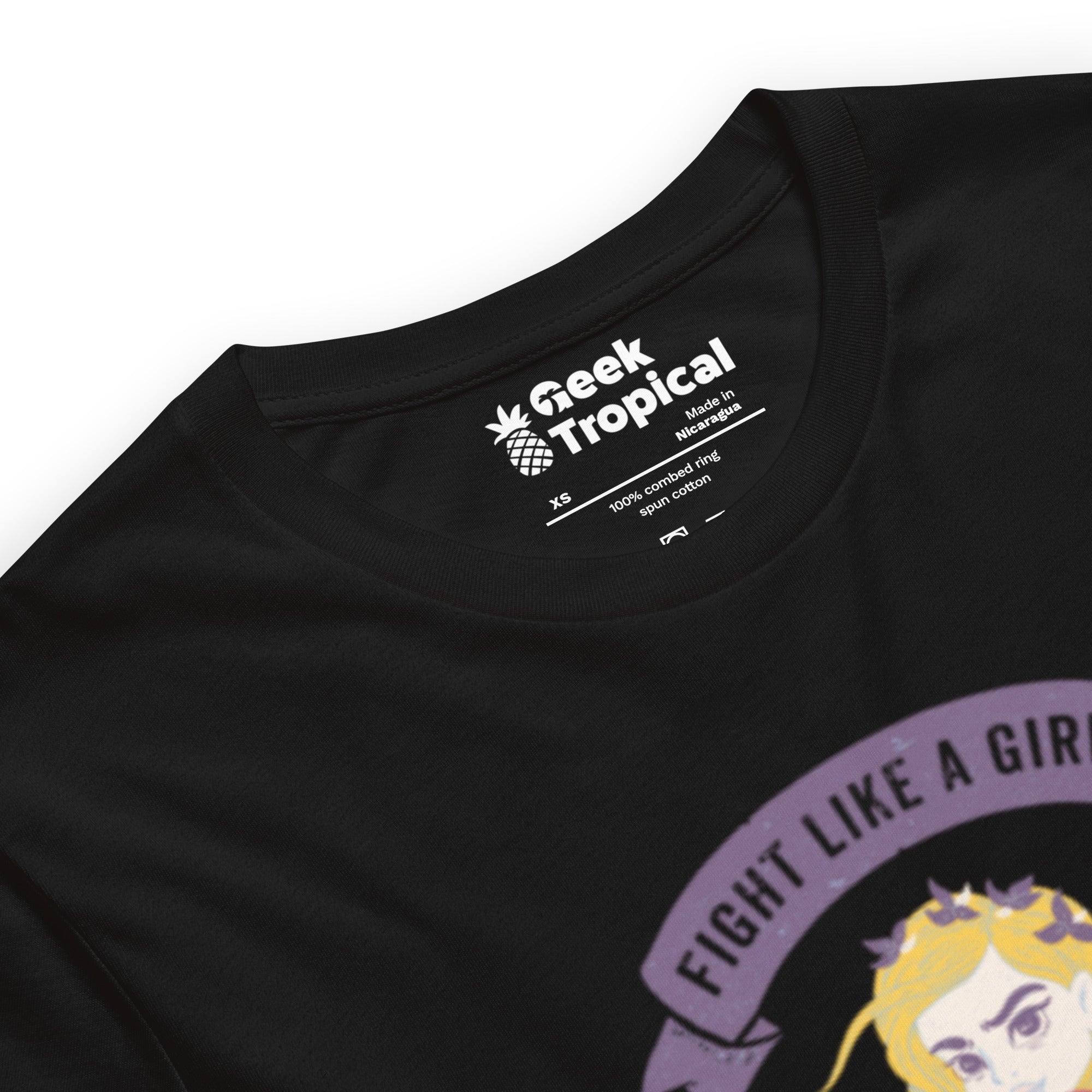 Fight Like A Girl T-Shirt Geek Nerd