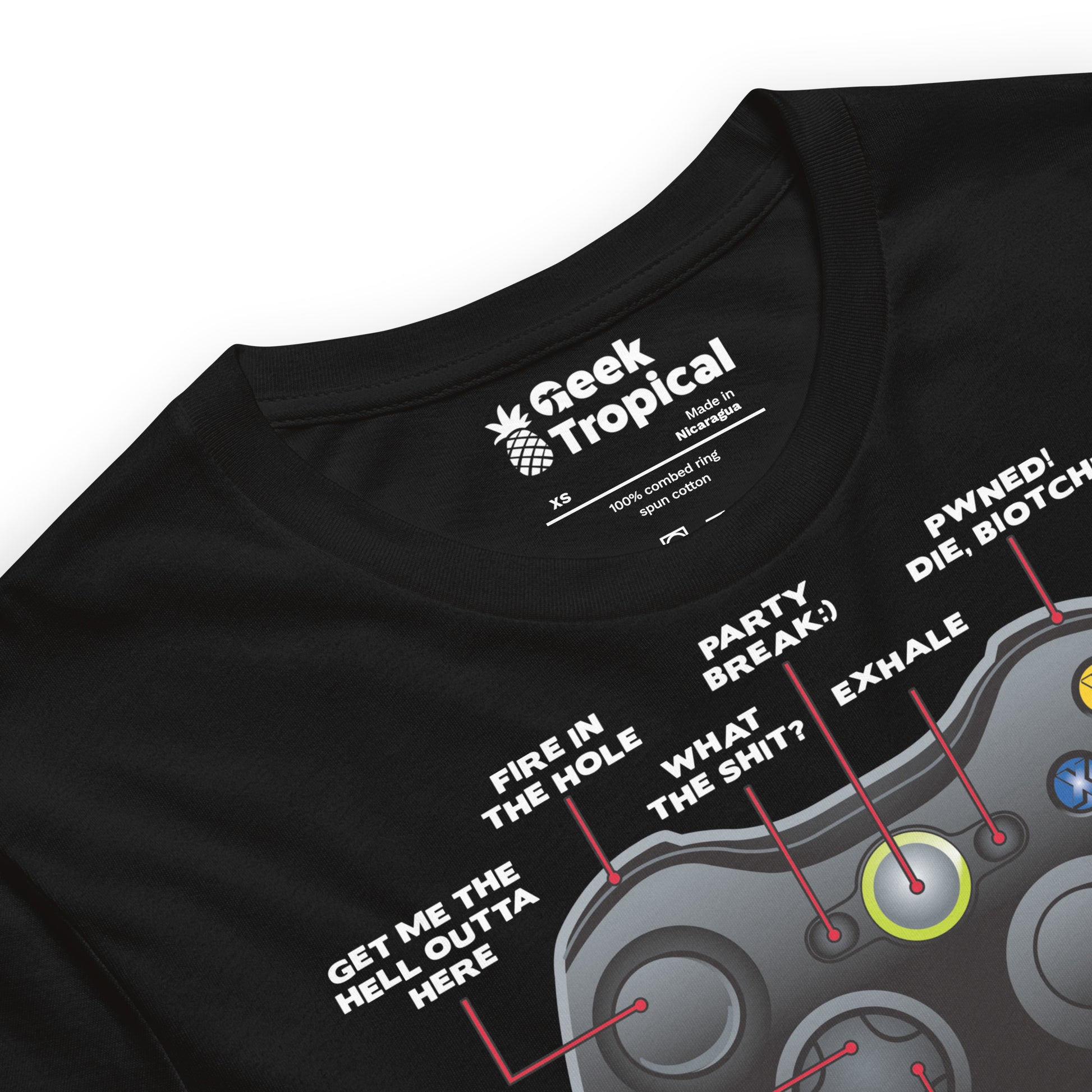 Game Controller t-shirt Geek Nerd Advertise to Meta FLOW DESC WRITING Off World Designs