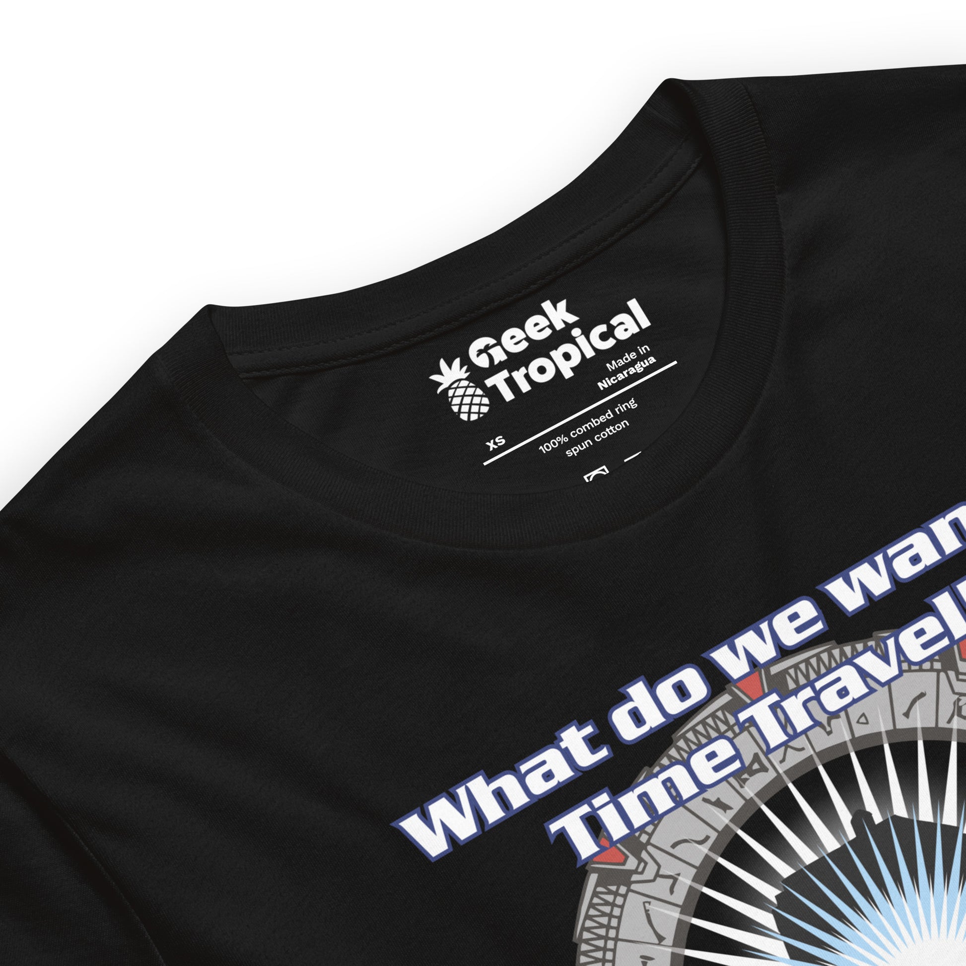 Time Travel T-shirt Geek Nerd Advertise to Meta FLOW DESC WRITING Off World Designs