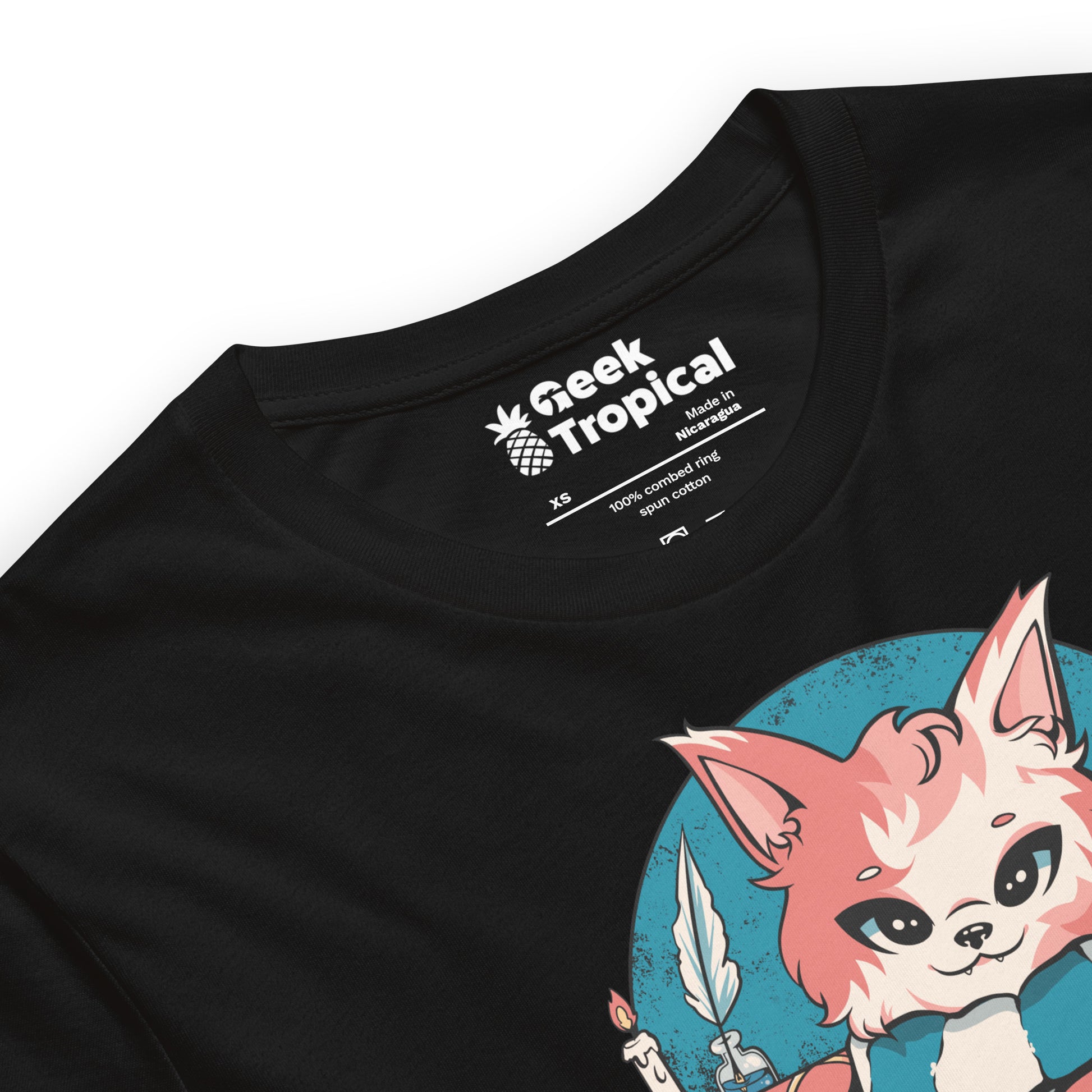 Wisdom is Power Books and Cat T-Shirt Geek Nerd Advertise to Meta Animal Patterns Book Prints