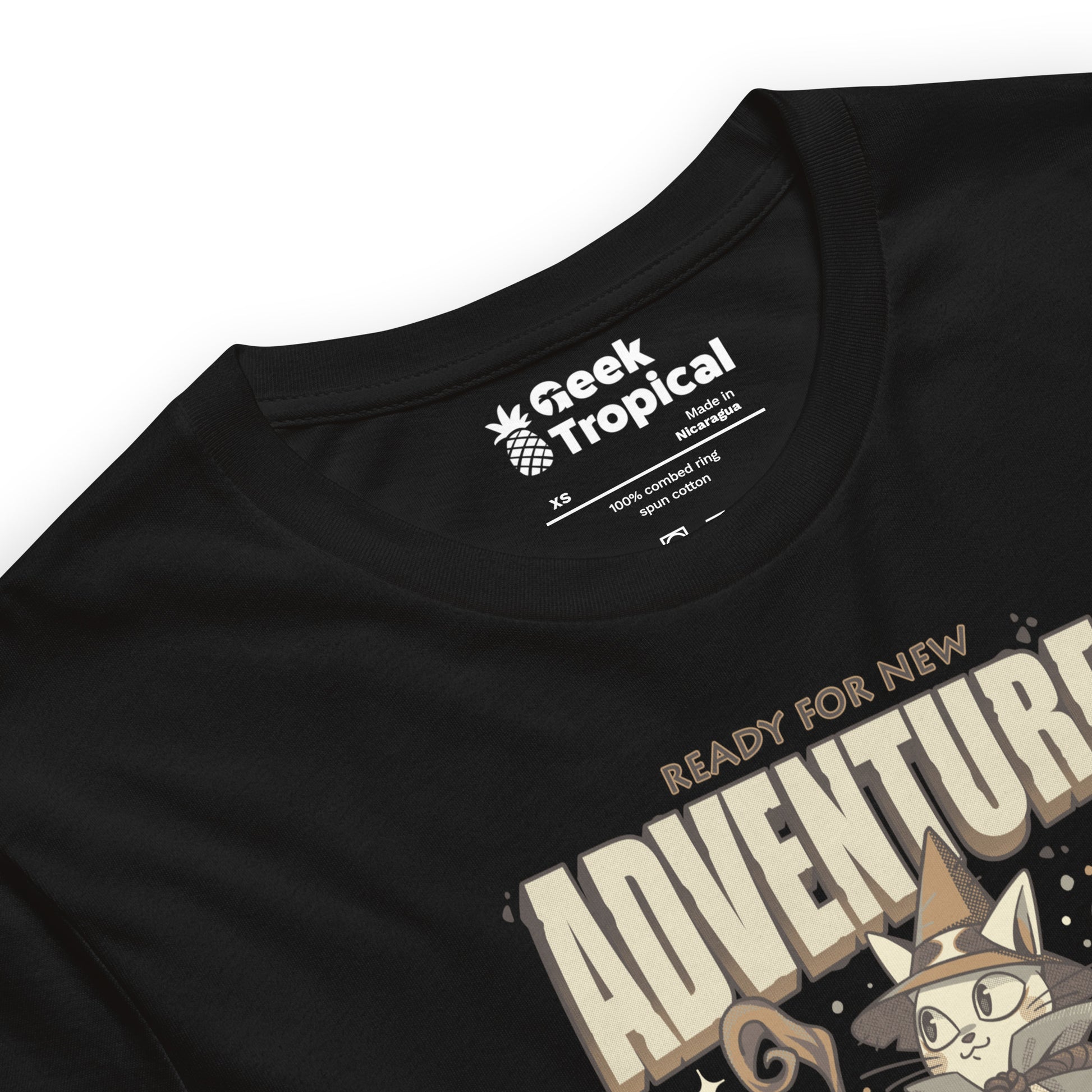 Wizard Cat Ready For New Adventures Light T-Shirt Geek Nerd Advertise to Meta Animal Patterns Design by Tobe Fonseca