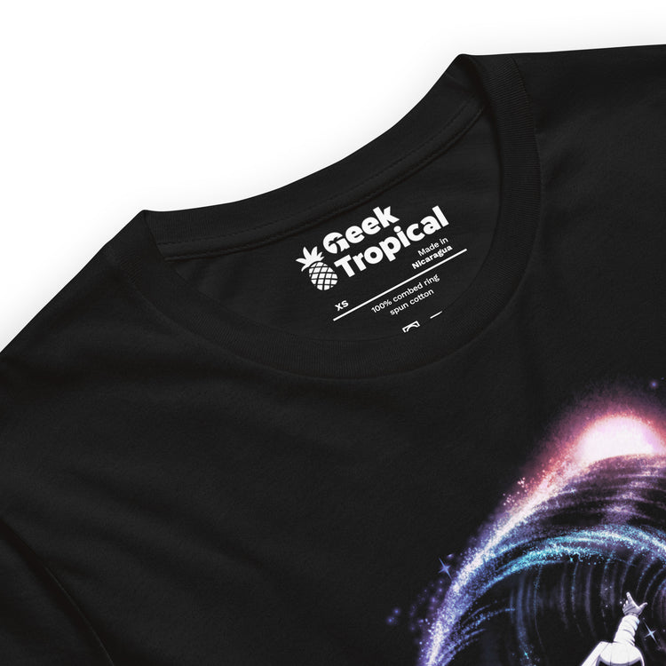 Surfing The Universe Gravity T-Shirt Geek Nerd Advertise to Meta Design by Tobe Fonseca FLOW DESC WRITING