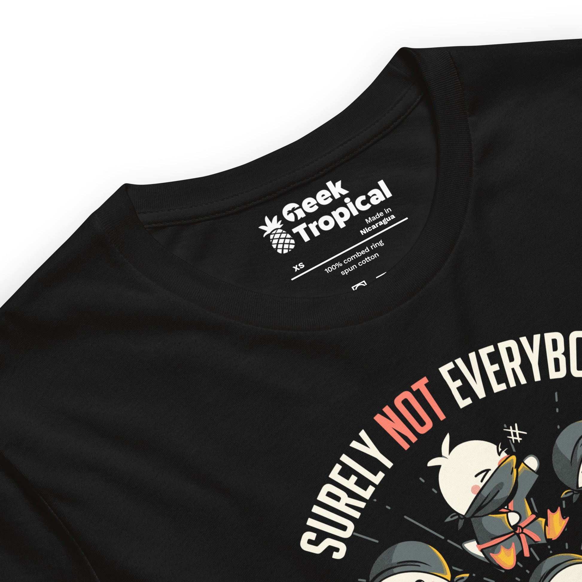 Surely Not Everybody Was Kung Fu Fighting Duck Ninja T-Shirt Geek Nerd Advertise to Meta Design by Tobe Fonseca FLOW DESC WRITING