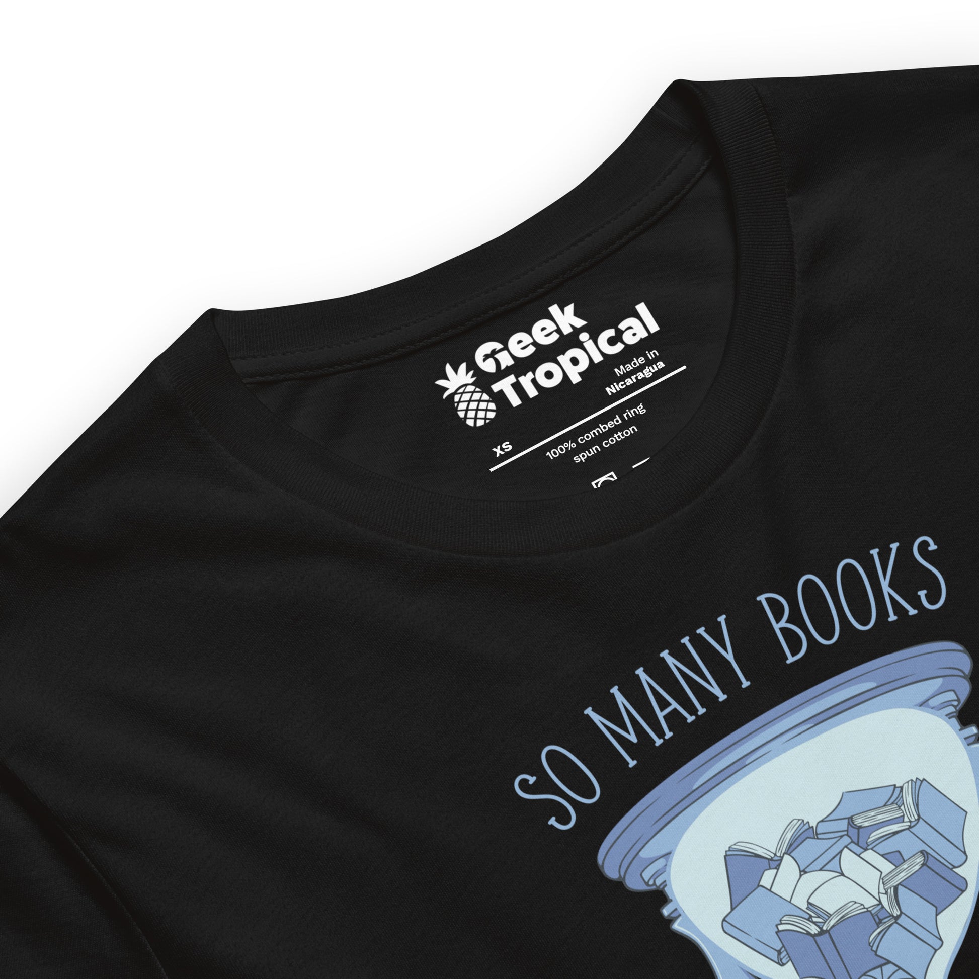 So Many Books, So Little Time T-Shirt Geek Nerd Advertise to Meta Book Prints Design by Tobe Fonseca