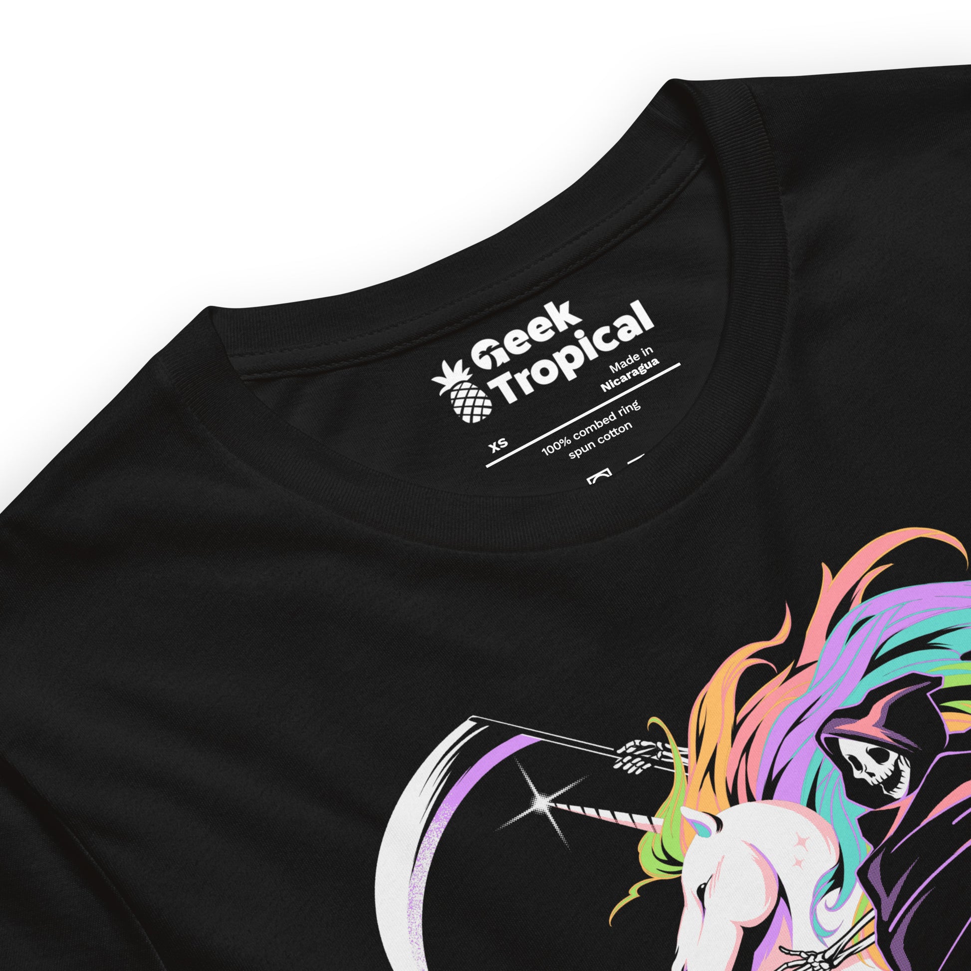 Death Unicorn T-Shirt Geek Nerd Advertise to Meta Design by Tobe Fonseca Fantasy Prints