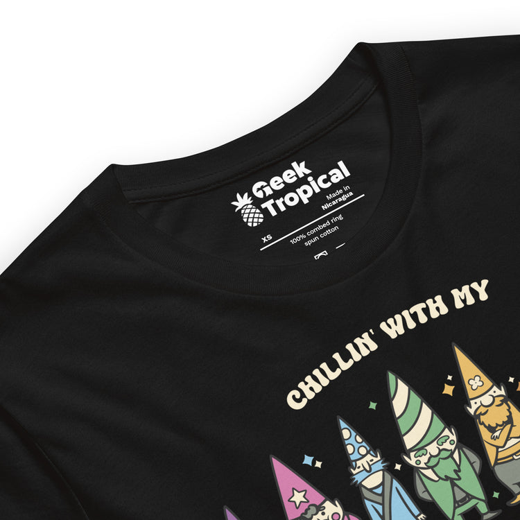 Chillin With My Gnomies T-Shirt Geek Nerd Advertise to Meta Christmas Print Design by Tobe Fonseca