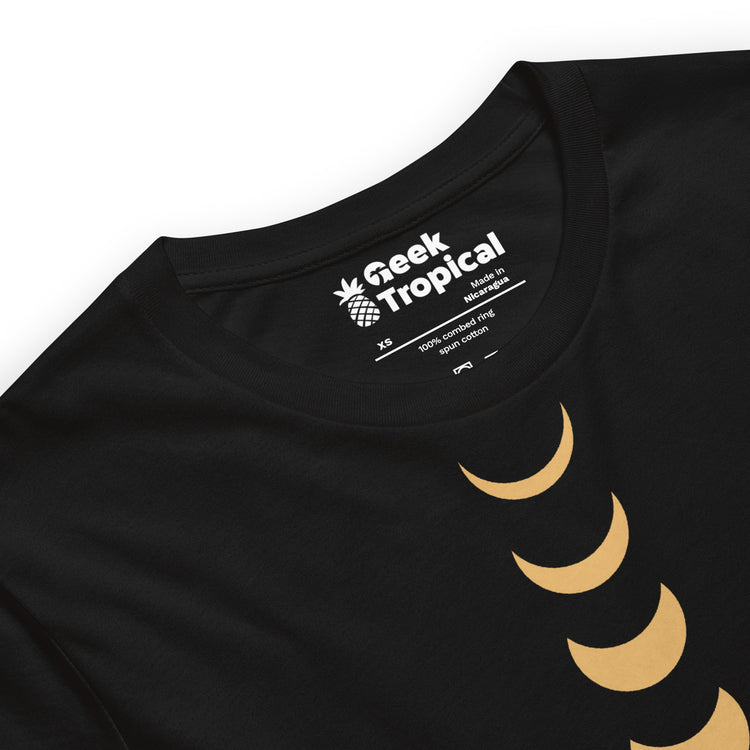 Cat And Moon 2 T-Shirt Geek Nerd Advertise to Meta Animal Patterns Design by Episodic Drawing
